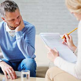 picture of two people having a discussion
